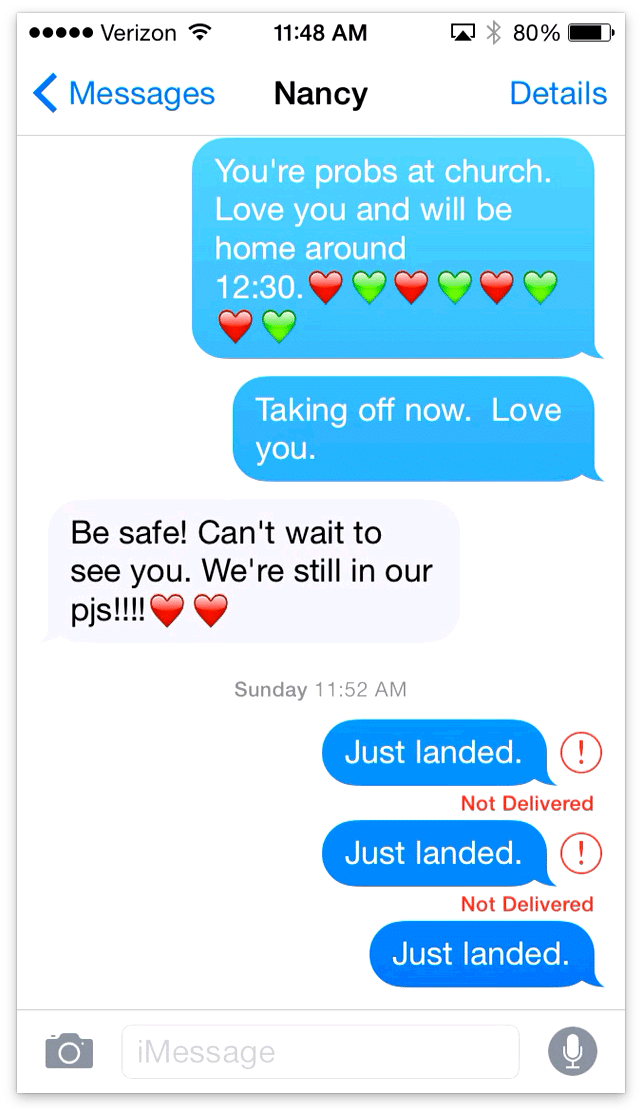 your message was not delivered iphone
