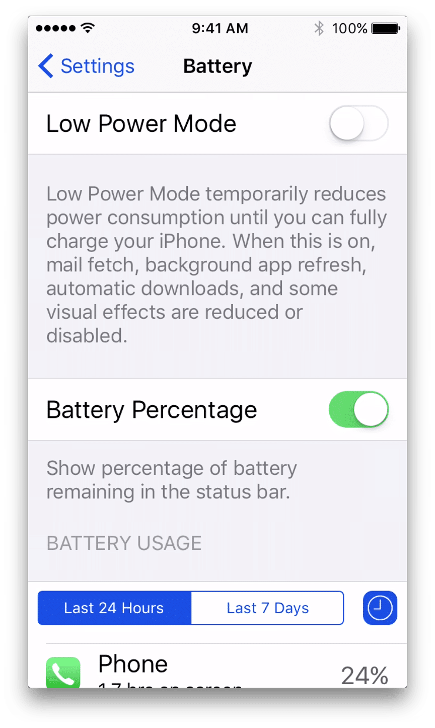 Improved Battery Life