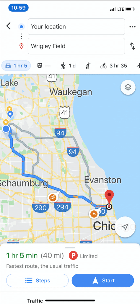 Siri Google Map Directions