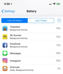 Battery Usage